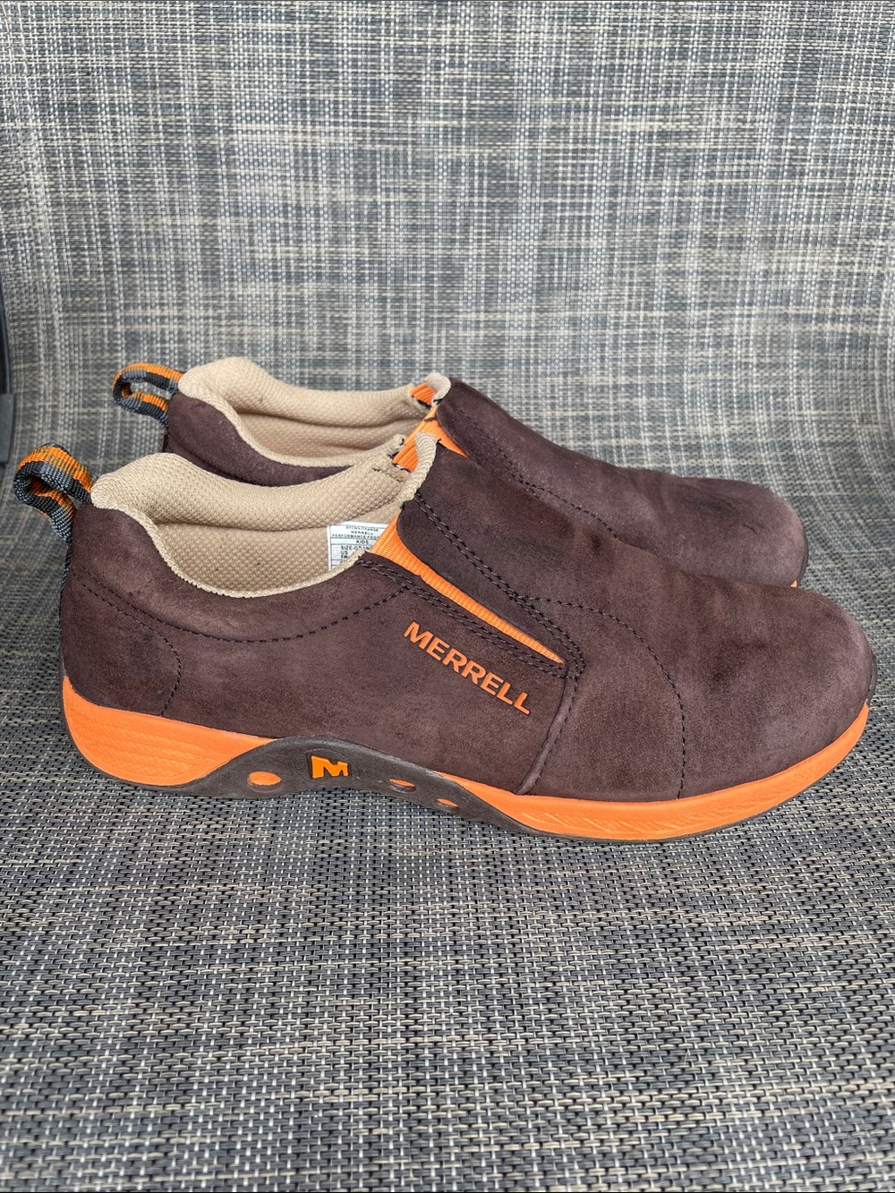 Merrell Big Kids Jungle Moc Brown Suede Slip-On Outdoor Sneakers Youth size 5 W